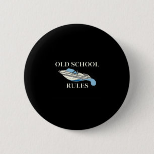 Badge Rond 5 Cm Water Ski Bateau Lac Lover Old School Règles Water