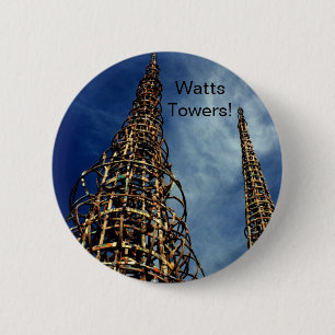 Badge Rond 5 Cm Watts de tours, Los Angeles