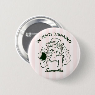Badge Rond 5 Cm Week-end de Bachelorette de la Mariée de Camping e