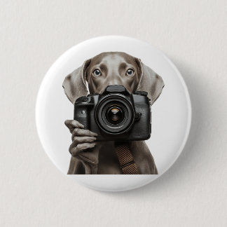 Badge Rond 5 Cm Weimaraner 