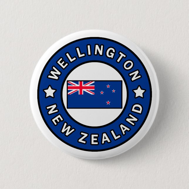 Badge Rond 5 Cm Wellington Nouvelle-Zélande (Devant)