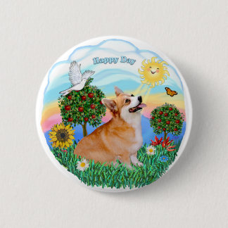 Badge Rond 5 Cm Welsh Corgi (Pembroke 7b)
