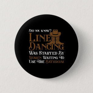 Badge Rond 5 Cm Western Line Dance 5678 Funny Line Dancing