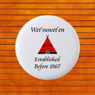 Badge Rond 5 Cm Wet'suwet'en Canada Établi Avant 1867 Teepee