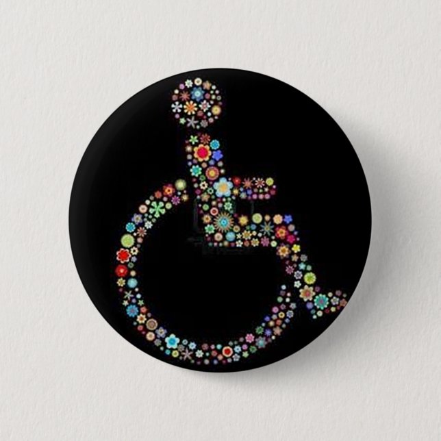 Badge Rond 5 Cm wheelchair_funky_zazzle.jpeg (Devant)