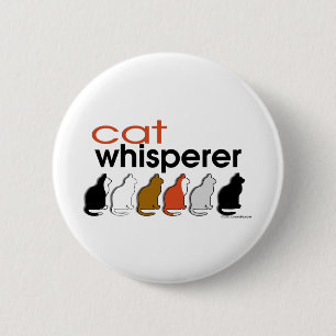 Badge Rond 5 Cm Whisperer de chat
