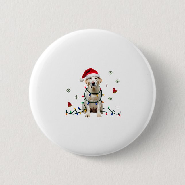 Badge Rond 5 Cm White Boxer Dog Ugly Christmas Sweater Funny Xmas  (Devant)