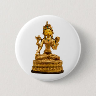 Badge Rond 5 Cm White Tara