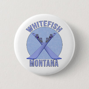Badge Rond 5 Cm Whitefish, Montana