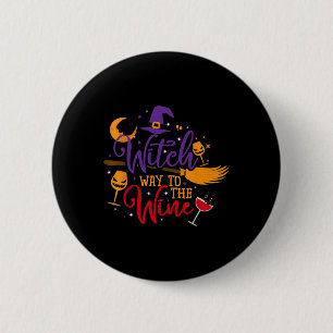 Badge Rond 5 Cm Wicca, Halloween Boire pour Wicca