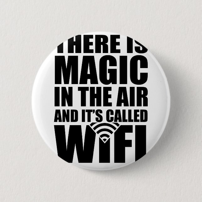 Badge Rond 5 Cm Wifi magique (Devant)