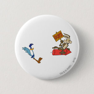 Badge Rond 5 Cm WILE E. COYOTE™ et ROAD RUNNER™