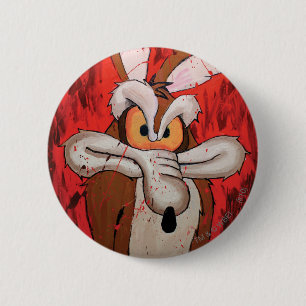 Badge Rond 5 Cm WILE E. COYOTE™ Red Fury
