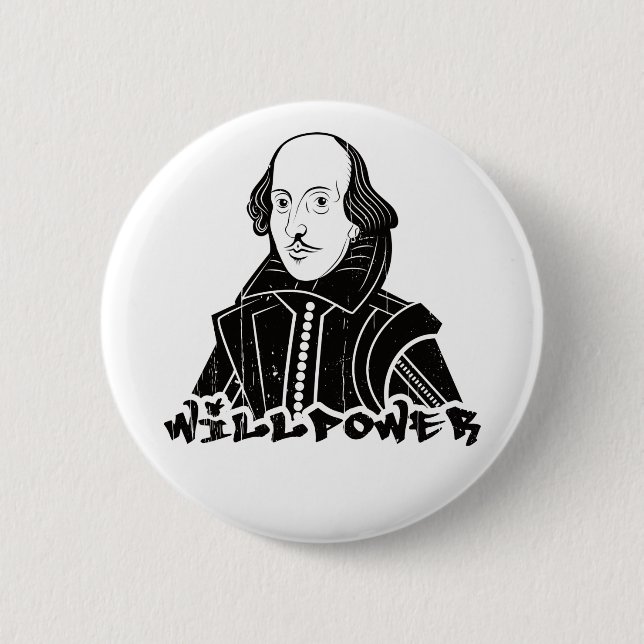 Badge Rond 5 Cm Will Shakespeare Portrait (Devant)