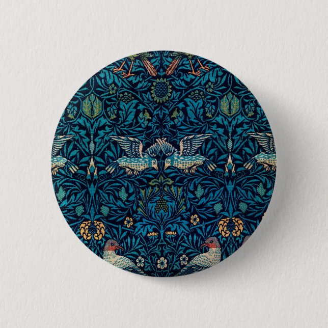 Badge Rond 5 Cm william morris (Devant)