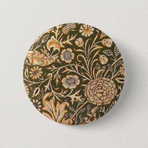 Badge Rond 5 Cm William Morris Cherwell Motif de fond d'écran