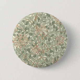 Badge Rond 5 Cm William Morris Honeysuckle Fond d'écran