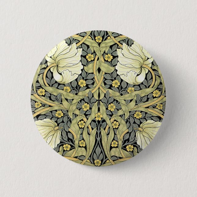 Badge Rond 5 Cm William Morris Pimpernel Fond d'écran floral (Devant)