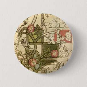 Badge Rond 5 Cm William Morris - Trellis