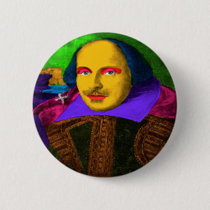 Badge Rond 5 Cm William Shakespeare