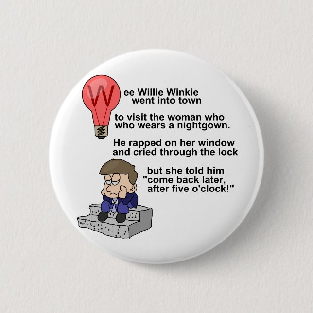 Badge Rond 5 Cm Willie petit Winkie (Devant)