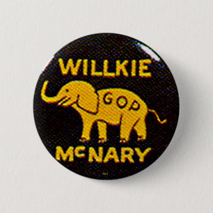 Badge Rond 5 Cm Willkie-McNary - bouton