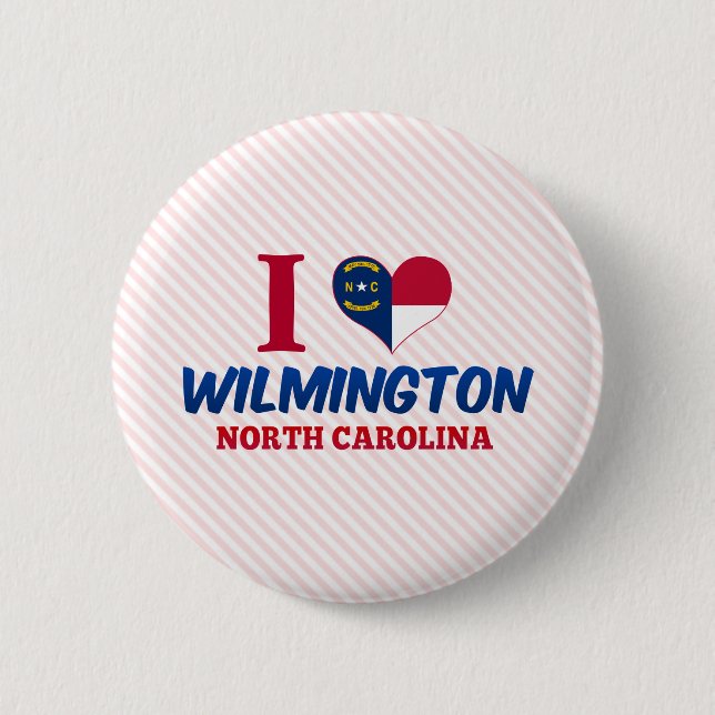Badge Rond 5 Cm Wilmington, Caroline du Nord (Devant)