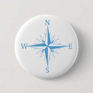 Badge Rond 5 Cm Wind compass