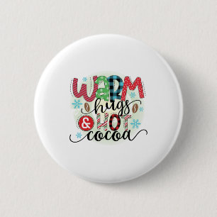 Badge Rond 5 Cm Winter Art Hot Hugs Café chaud