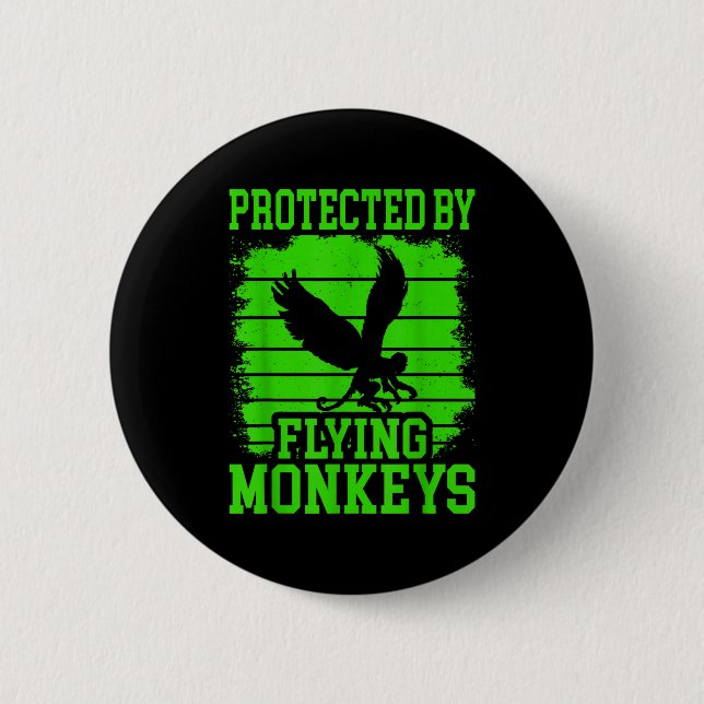 Badge Rond 5 Cm Witch Get My Flying Monkeys  (Devant)