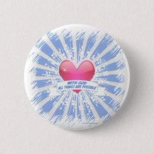 Badge Rond 5 Cm With God All Things are Possible