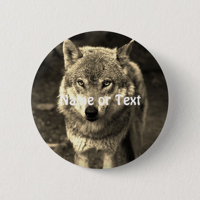 Badge Rond 5 Cm Wolf 215 (Devant)