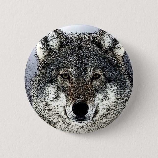 Badge Rond 5 Cm Wolf Eyes (Devant)