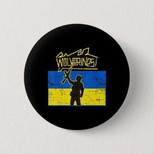 Badge Rond 5 Cm Wolverines d'Ukraine