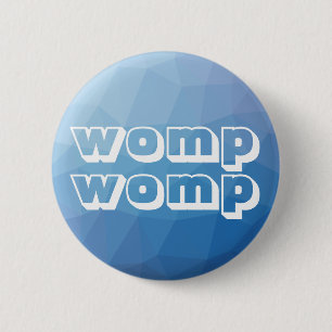 Badge Rond 5 Cm Womp Womp géométrique bleu