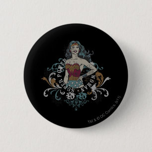 Badge Rond 5 Cm Wonder Woman Halftone