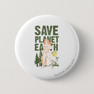 Badge Rond 5 Cm Wonder Woman Save Planet Earth