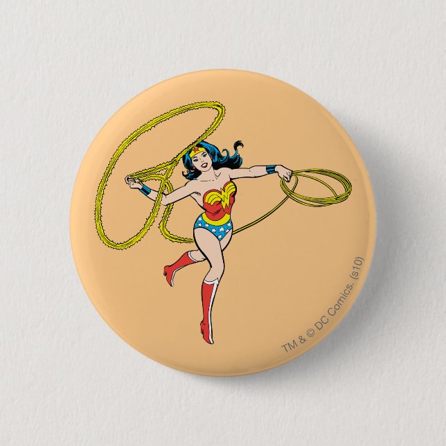Badge Rond 5 Cm Wonder Woman Swing Lasso (Devant)