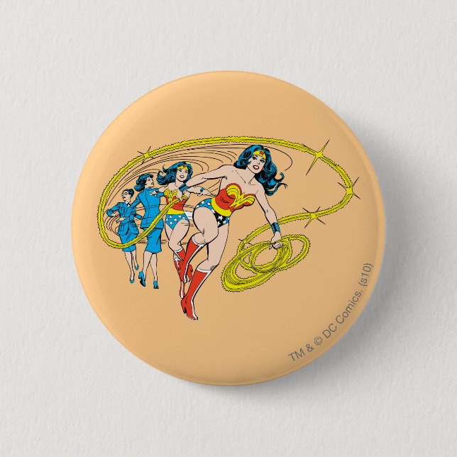 Badge Rond 5 Cm Wonder Woman Transform (Devant)