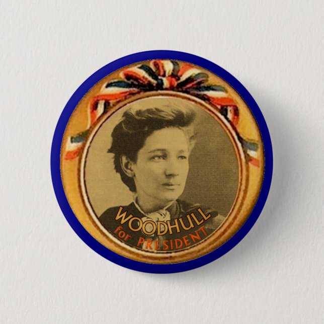 Badge Rond 5 Cm Woodhull pour le président (Devant)