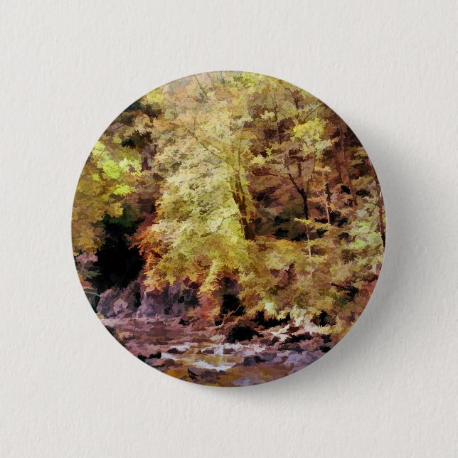 BADGE ROND 5 CM WOODLAND STREAM (Devant)