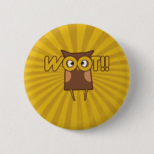 Badge Rond 5 Cm Woot Congrats Owl