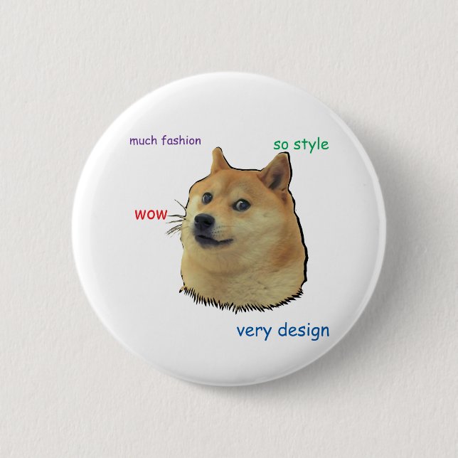 Badge Rond 5 Cm Wouah.  Tels (Devant)