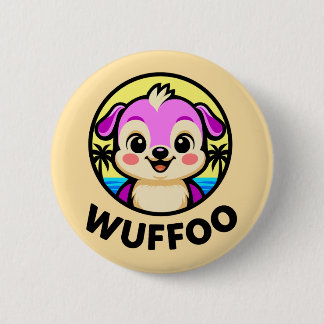 Badge Rond 5 Cm Wuffoo Adventures Cute Kawaii Puppy animation
