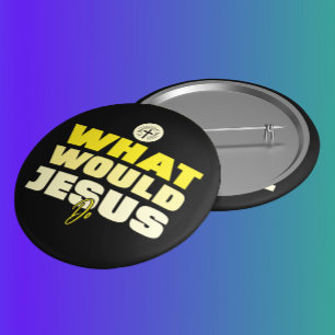 Badge Rond 5 Cm WWJD – Que ferait Jésus ? Bouton