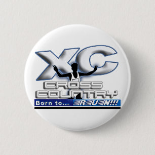 BADGE ROND 5 CM XC - PAYS CROISÉ - SOUTENU POUR COURIR !
