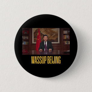 Badge Rond 5 Cm Xi Jinping Wup Beijing drôle Mème Face Giga Xi Chi