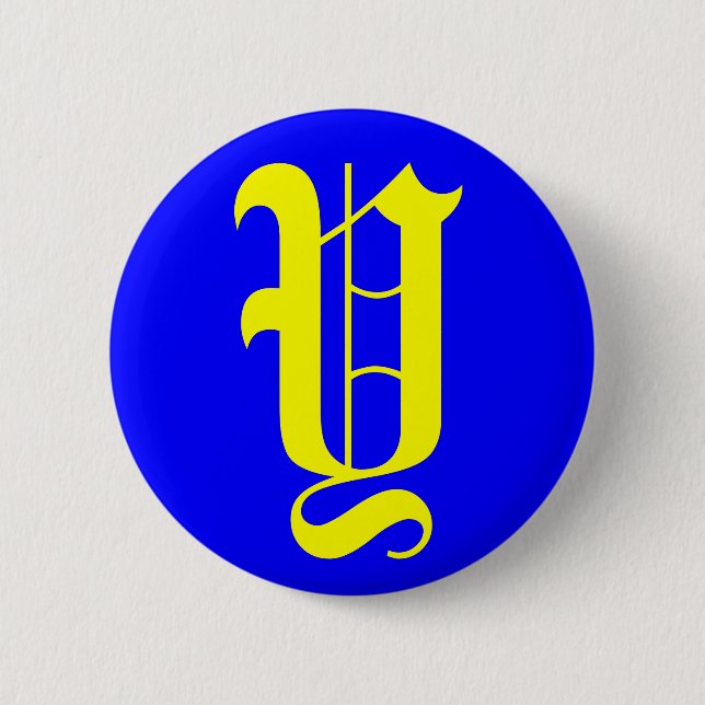 BADGE ROND 5 CM Y - ANCIEN ANGLAIS (Devant)