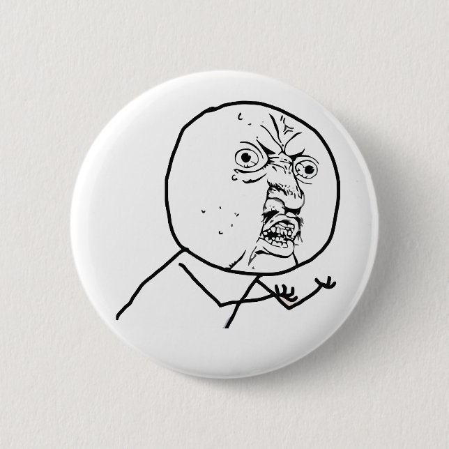 Badge Rond 5 Cm Y U NO (original) - bouton de Pinback (Devant)