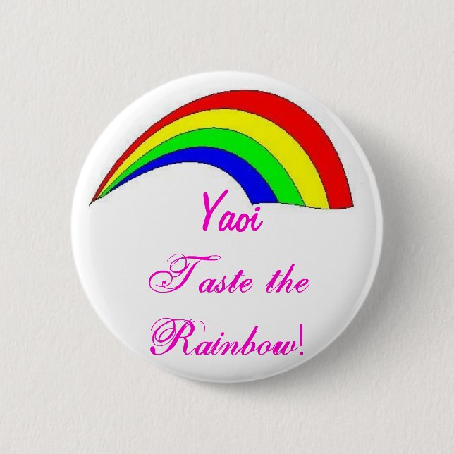 Badge Rond 5 Cm Yaoi - goûtez l'arc-en-ciel (Devant)